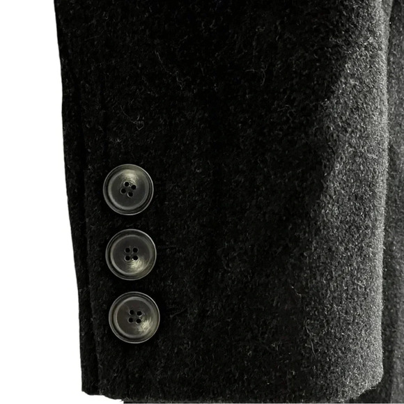 Anne Klein Wool Cashmere Blend Black Button-Up Coat, Women’s Size 12 - Picture 7 of 10